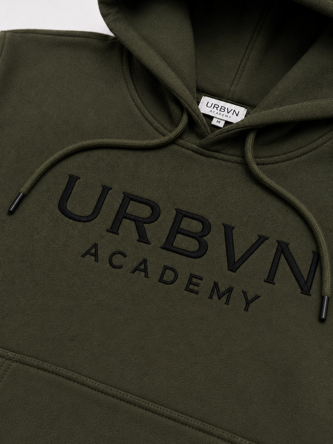 Olive Green Hoodie with Kangaroo Pocket